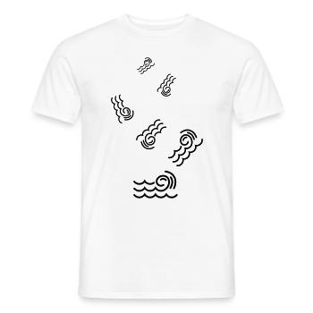 Icône d’onde - T-shirt homme - blanc - Devant - AI Model Male 178 dark (178cm)