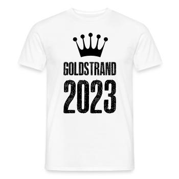 Sables d’Or 2023 Couronne - T-shirt homme - blanc - Devant - AI Model Male 178 dark (178cm)