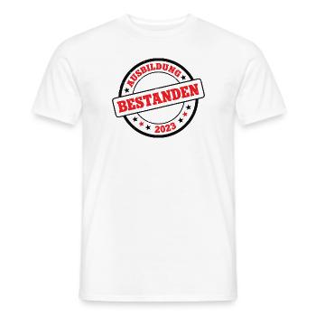 Ausbildung Bestanden 2023 Gesellen Handwerk Azubi - Männer T-Shirt - Weiß - Vorne - AI Model Male 178 dark (178cm)