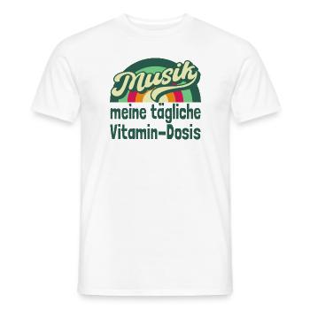 Musik meine tägliche Vitamin-Dosis - Männer T-Shirt - Weiß - Vorne - AI Model Male 178 dark (178cm)