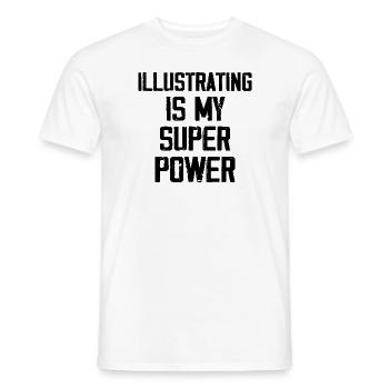 Illustrieren ist meine Superkraft - Lustig - Männer T-Shirt - Weiß - Vorne - AI Model Male 178 dark (178cm)