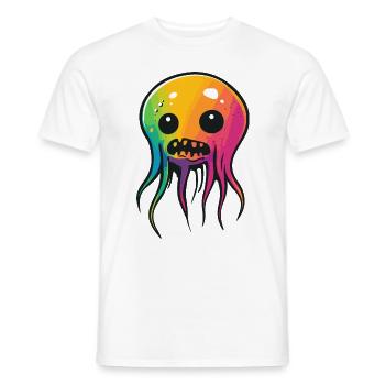 Jellyfish Halloween Animal - Men's T-Shirt - white - Front - AI Model Male 178 dark (178cm)