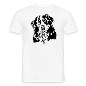 BERNER SENNENHUND Portrait de chien des chiens de Wilsign - T-shirt homme - blanc - Devant - AI Model Male 178 dark (178cm)