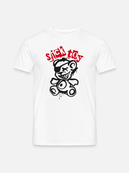 Sick Toy Teddy - Männer T-Shirt - Weiß