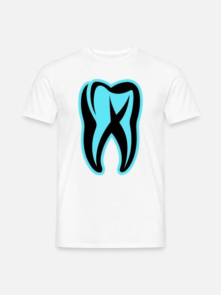 Zahn Symbol Zahnarzt - Männer T-Shirt - Weiß