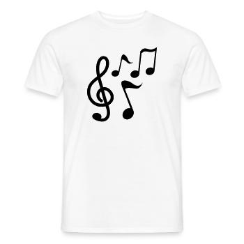 Noten - Musik - Männer T-Shirt - Weiß - Vorne - AI Model Male 178 dark (178cm)