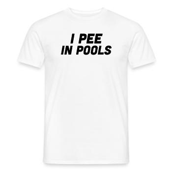 I pee in Pools - Männer T-Shirt - Weiß - Vorne - AI Model Male 178 dark (178cm)