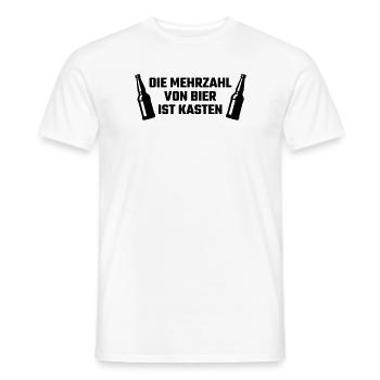 Die Mehrzahl von Bier ist Kasten - Männer T-Shirt - Weiß - Vorne - AI Model Male 178 dark (178cm)