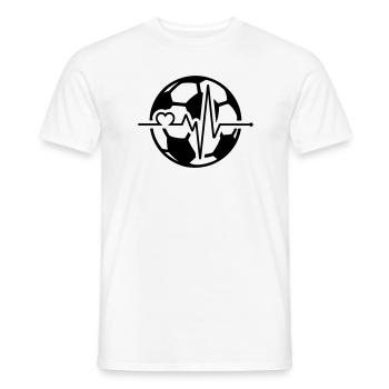 Ich Liebe Fußball Puls Fußball Fußballmannschaft - Männer T-Shirt - Weiß - Vorne - AI Model Male 178 dark (178cm)