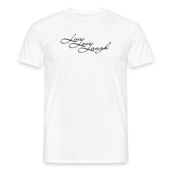 Live Laugh Love - Männer T-Shirt - Weiß - Vorne - AI Model Male 178 dark (178cm)