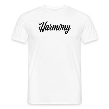 harmony - Männer T-Shirt - Weiß - Vorne - AI Model Male 178 dark (178cm)