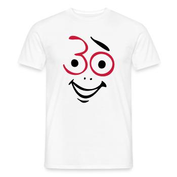 Juhu 30 ans! - T-shirt homme - blanc - Devant - AI Model Male 178 dark (178cm)