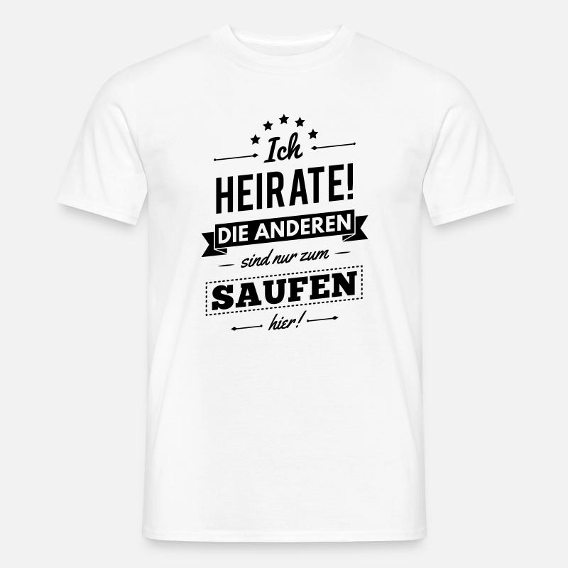 Ich heirate! Junggesellenabschied - Männer T-Shirt - Weiß