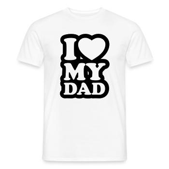 I love my dad - Ich liebe meinen Vater - Männer T-Shirt - Weiß - Vorne - AI Model Male 178 dark (178cm)