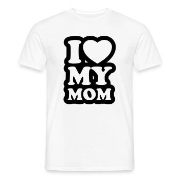 I love my mom - J'aime ma maman - T-shirt homme - blanc - Devant - AI Model Male 178 dark (178cm)