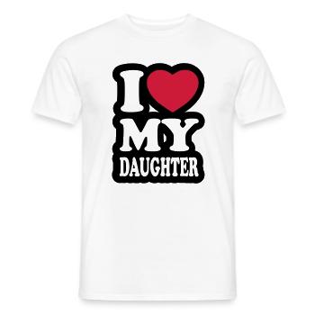I love my daughter - Men's T-Shirt - white - Front - AI Model Male 178 dark (178cm)