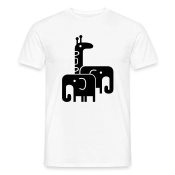 dieren - Heren T-shirt - wit - Voor - AI Model Male 178 dark (178cm)
