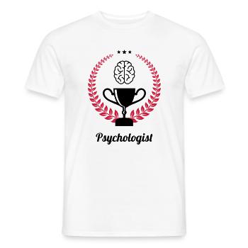 Psychologue / Psychiatre / Travail / Psychanalyste - T-shirt homme - blanc - Devant - AI Model Male 178 dark (178cm)