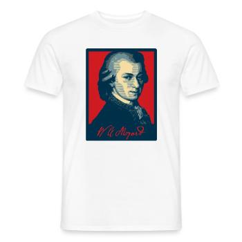 Wolfgang Amadeus Mozart - T-shirt homme - blanc - Devant - AI Model Male 178 dark (178cm)