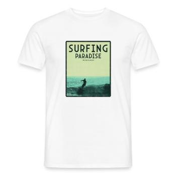 Surfing paradise Honolulu - Men's T-Shirt - white - Front - AI Model Male 178 dark (178cm)