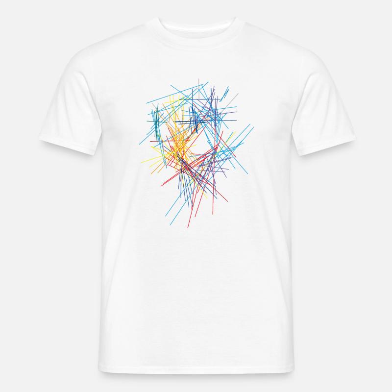 Farben Striche Design - Männer T-Shirt - Weiß