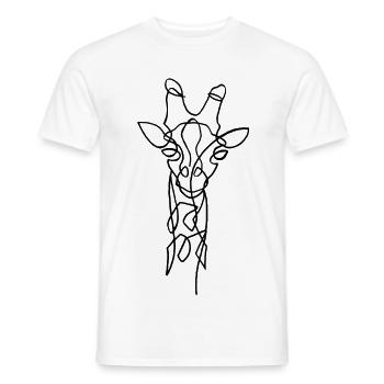 Sketch of the black giraffe - Men's T-Shirt - white - Front - AI Model Male 178 dark (178cm)