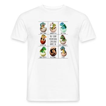 Baby dinosaur in egg - Men's T-Shirt - white - Front - AI Model Male 178 dark (178cm)