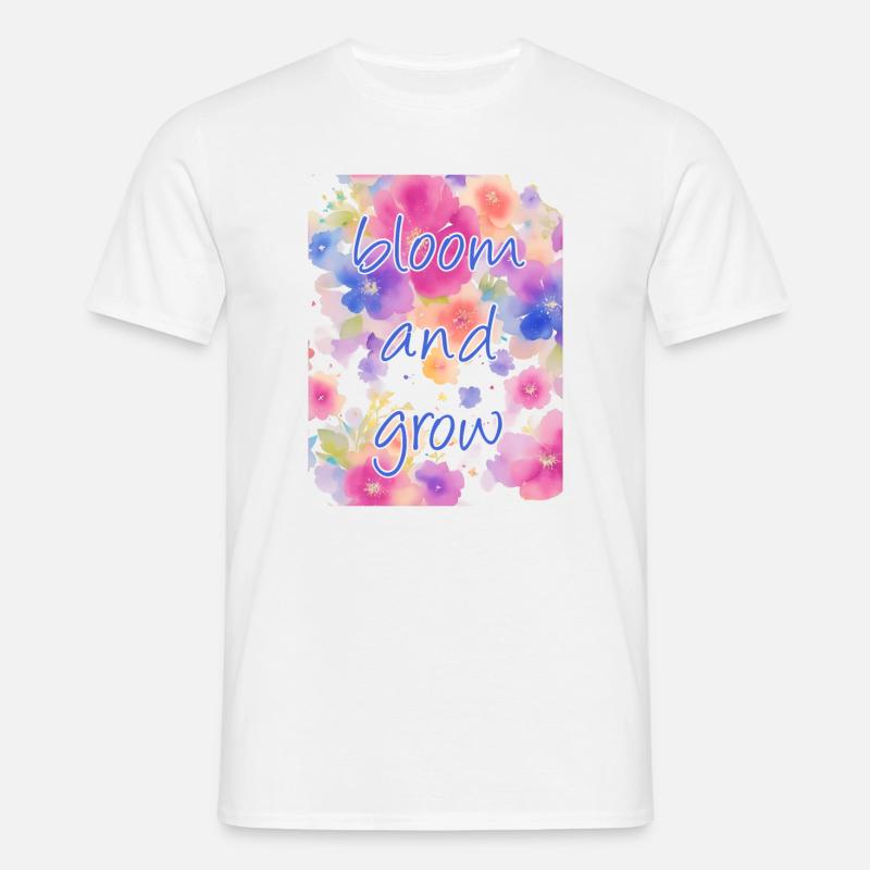 bloom and grow - Men's T-Shirt - white