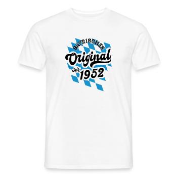 Bayrisches Original seit 1952 Geburtstag - Männer T-Shirt - Weiß - Vorne - AI Model Male 178 dark (178cm)