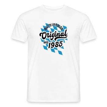 1985 Bayrisches Original seit 1985 Geburtstag - Männer T-Shirt - Weiß - Vorne - AI Model Male 178 dark (178cm)