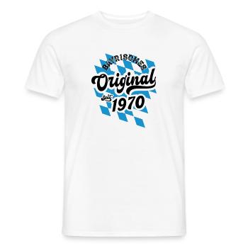 1970 Bayrisches Original seit 1970 Geburtstag - Männer T-Shirt - Weiß - Vorne - AI Model Male 178 dark (178cm)