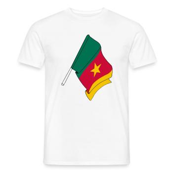 Flag Cameroon - Men's T-Shirt - white - Front - AI Model Male 178 dark (178cm)