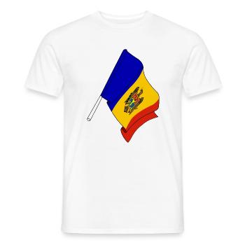 Flag of Moldova - Men's T-Shirt - white - Front - AI Model Male 178 dark (178cm)