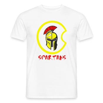 Helm Sparta und Blut 4 - Männer T-Shirt - Weiß - Vorne - AI Model Male 178 dark (178cm)