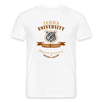 Diplome de Zèbre - T-shirt homme - blanc - Devant - AI Model Male 178 dark (178cm)