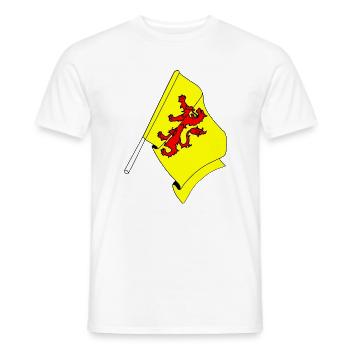 Flag of the province of South Holland - Men's T-Shirt - white - Front - AI Model Male 178 dark (178cm)