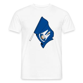 Drapeau de Lousiane - T-shirt homme - blanc - Devant - AI Model Male 178 dark (178cm)