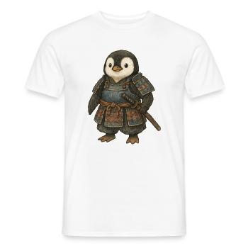 Manchot samouraï historique avec Katana Japan Cult - T-shirt homme - blanc - Devant - AI Model Male 178 dark (178cm)