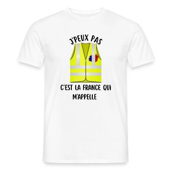 J'peux pas  - T-shirt homme - blanc - Devant - AI Model Male 178 dark (178cm)