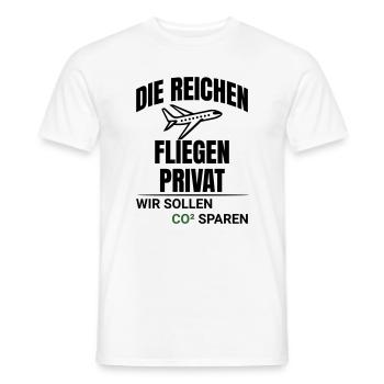 Abstract CO2 Climate Protection Design - Men's T-Shirt - white - Front - AI Model Male 178 dark (178cm)