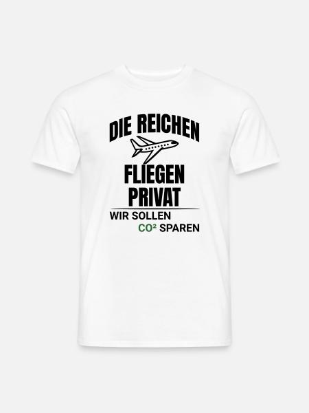 Abstract CO2 Climate Protection Design - Men's T-Shirt - white