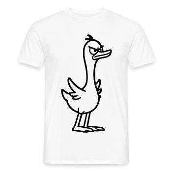 Angry goose - Men's T-Shirt - white - Front - AI Model Male 178 dark (178cm)