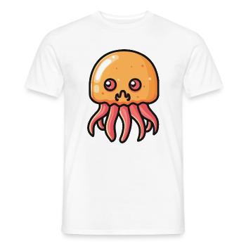 Qualle Halloween Comic Lustig - Männer T-Shirt - Weiß - Vorne - AI Model Male 178 dark (178cm)