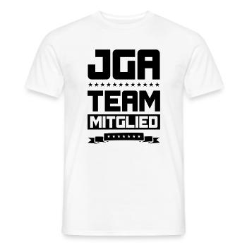 JGA TEAM MITGLIED - Männer T-Shirt - Weiß - Vorne - AI Model Male 178 dark (178cm)