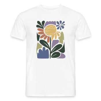 Colourful flower composition - Men's T-Shirt - white - Front - AI Model Male 178 dark (178cm)