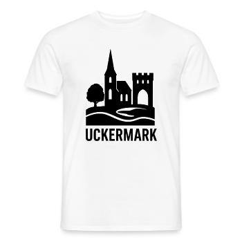 Uckermark Silhouette - Men's T-Shirt - white - Front - AI Model Male 178 dark (178cm)