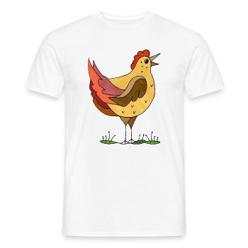 poule - T-shirt homme - blanc - Devant - AI Model Male 178 dark (178cm)
