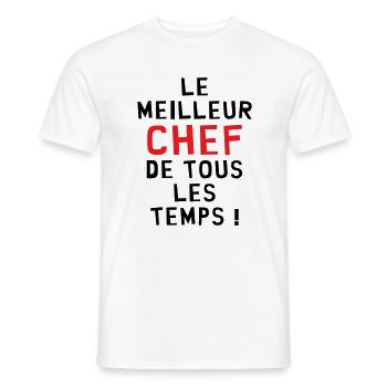The Best Chef of All Time - Men's T-Shirt - white - Front - AI Model Male 178 dark (178cm)