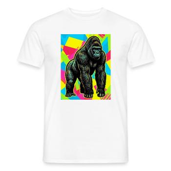 gorilla - Men's T-Shirt - white - Front - AI Model Male 178 dark (178cm)
