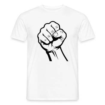 Faust - Männer T-Shirt - Weiß - Vorne - AI Model Male 178 dark (178cm)